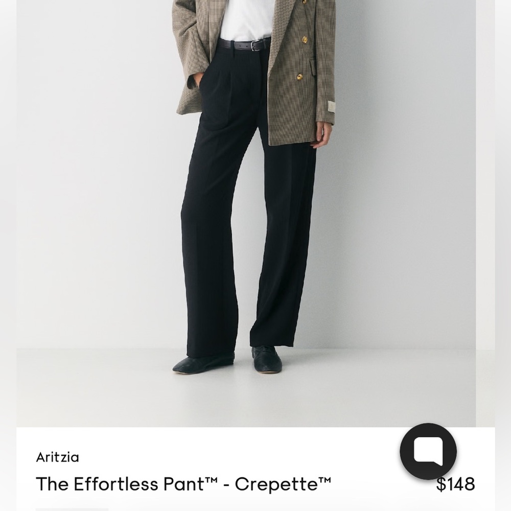 Aritzia Black Effortless Pant